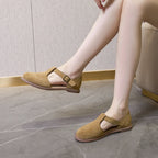 Margot™ Retro Leather Flats Sandals