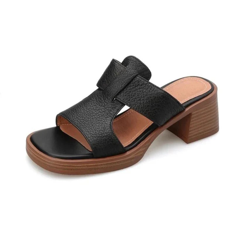 Luna™ Open-Toe Block-Heel Slide Sandals