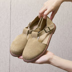 Margot™ Retro Leather Flats Sandals