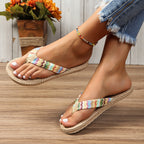 Elena™ Ethnic-Style Flip Flops Sandals