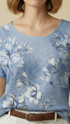 Jessica™ - Casual T-shirt With Floral Print