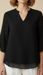 Celeste™ - Chic Layered Blouse