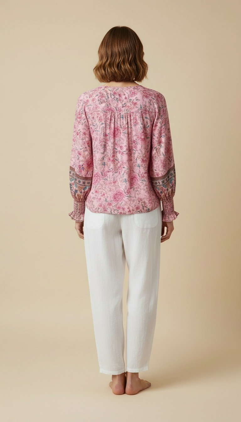 Elowen™ Bohemian Floral Blouse