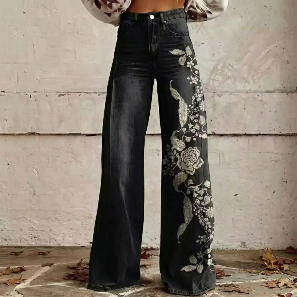 Rafaella™ - Boho Vintage Wide-Leg Trousers