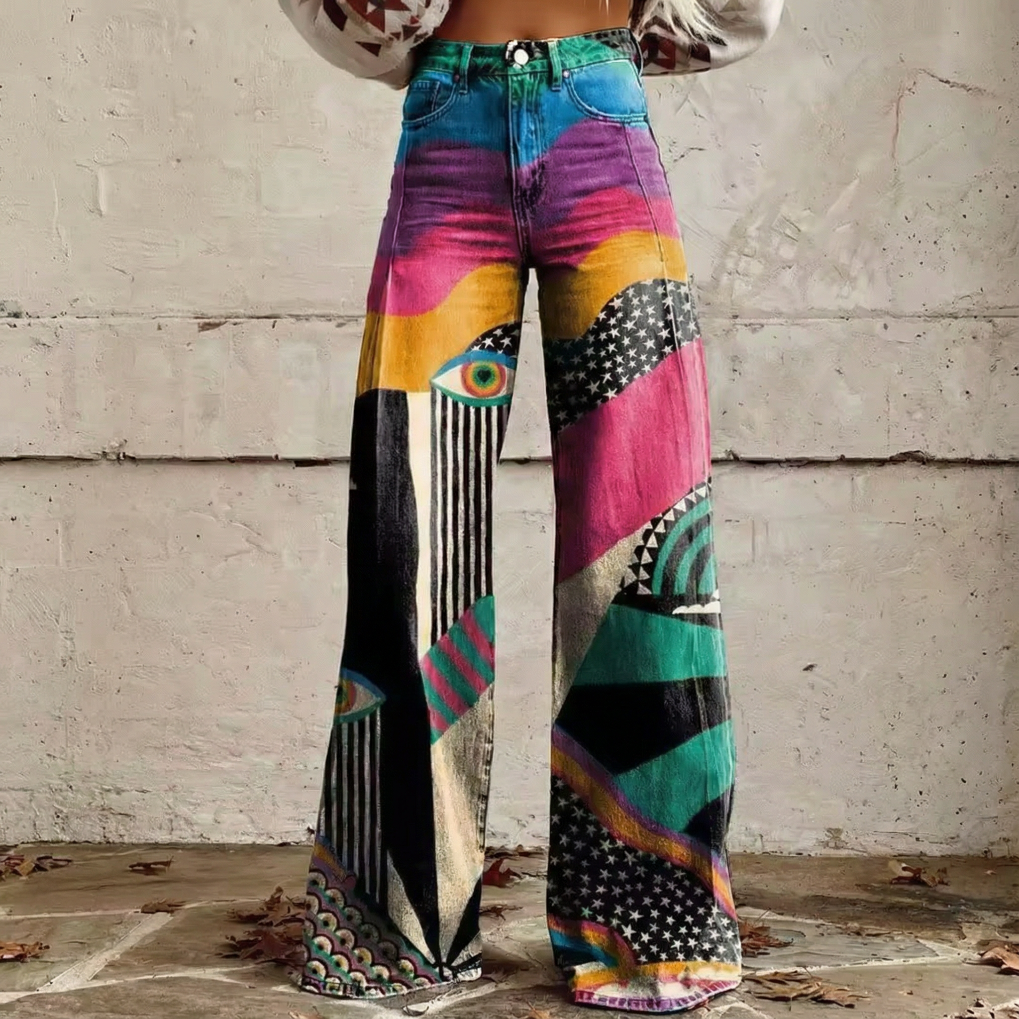 Emilia™- Boho Relaxed Fit Vintage Trousers
