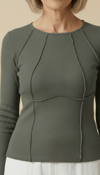 Alma™ – Long-sleeved Spring Top With Piping