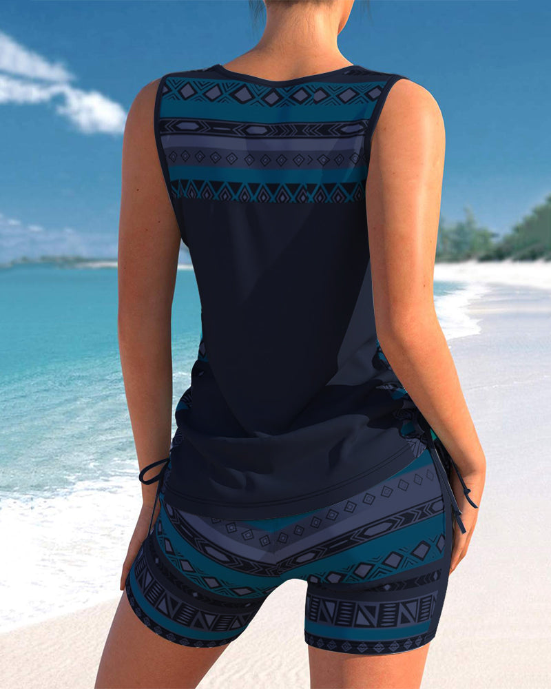 Sylvia | Tankini Featuring Geometric Print