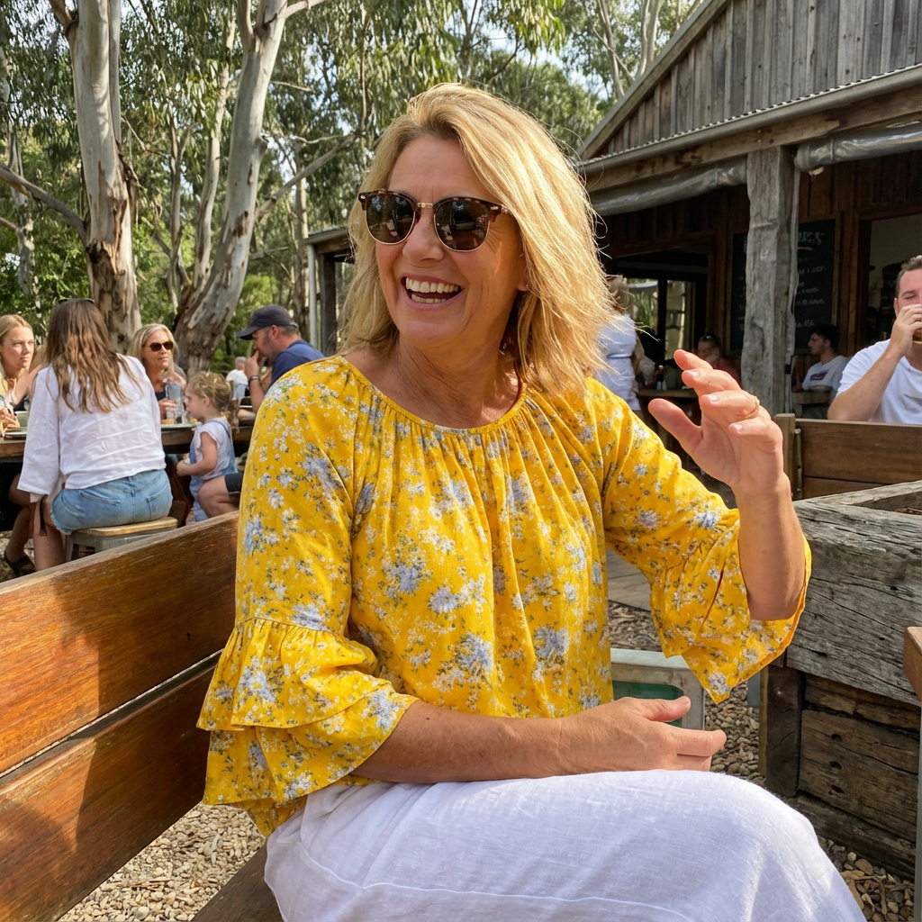 Thea™ - Vintage Blouse With Floral Pattern