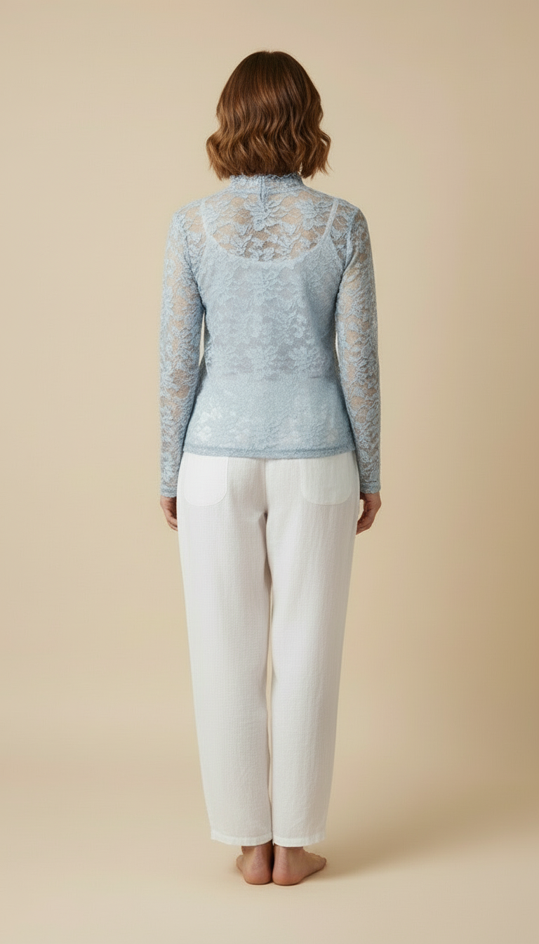 Amaris™ Sheer Embroidered Lace Top