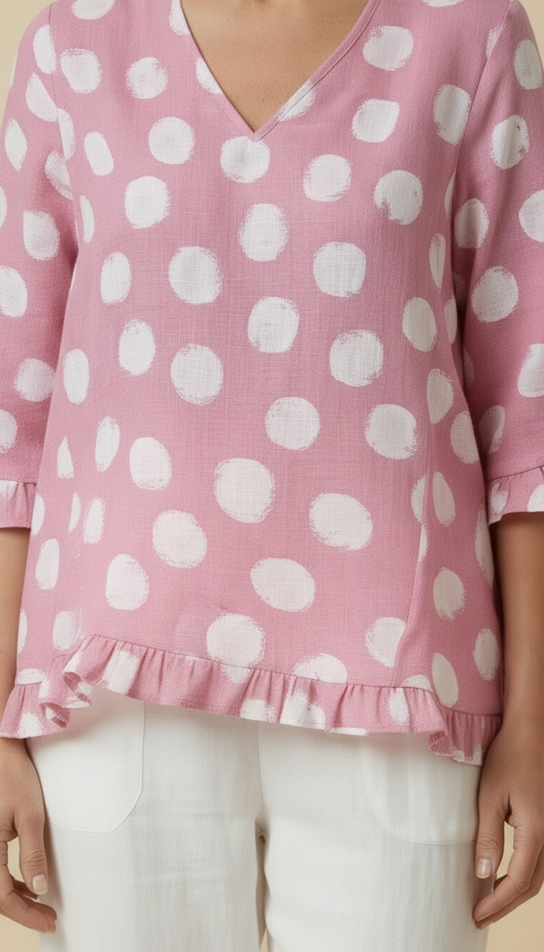 Freya™ - Casual Vintage Printed Tummy-cover Top