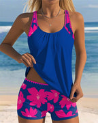 Judith | U-Neck Sleeveless Printed Tankini