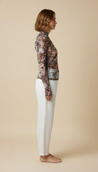 Ravena™ Printed Mesh Long-Sleeve Top