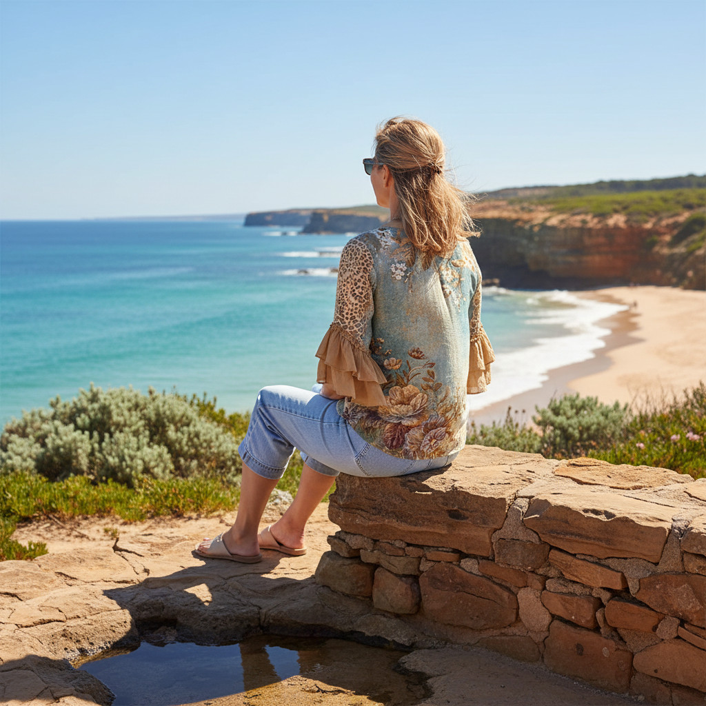 Zaria™ - Vintage Blouse With Floral Print