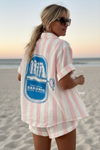 Silava – Short Summer Suit with Sardine Pattern