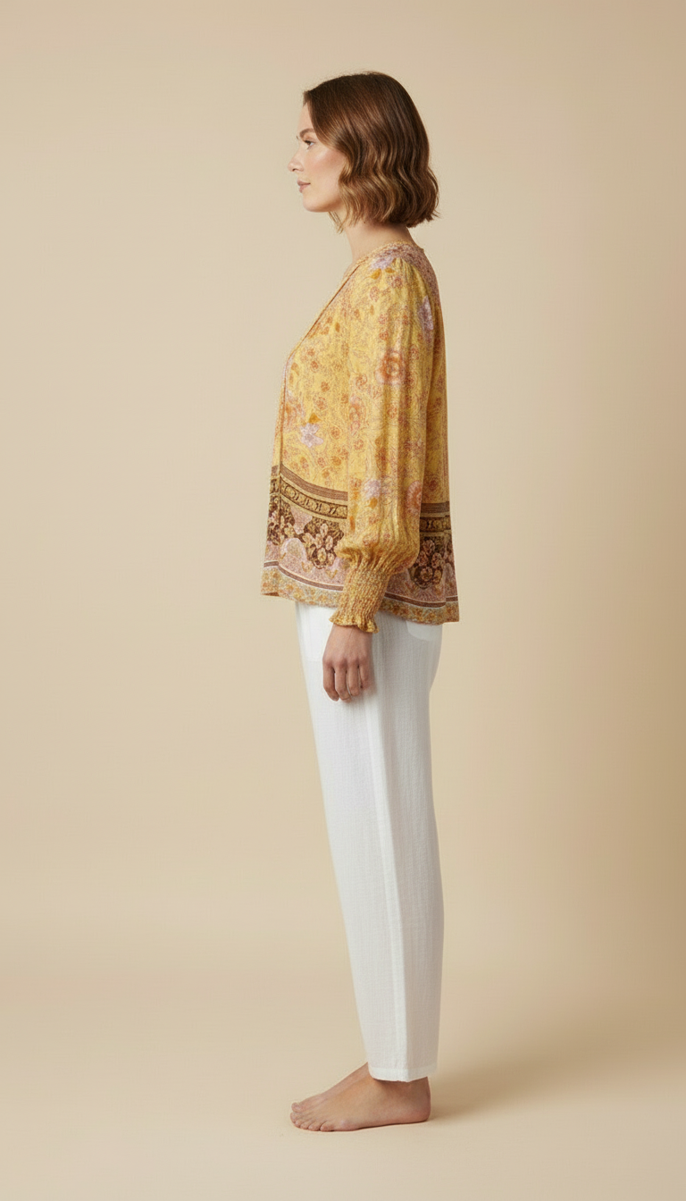 Elowen™ Bohemian Floral Blouse