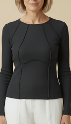Alma™ – Long-sleeved Spring Top With Piping
