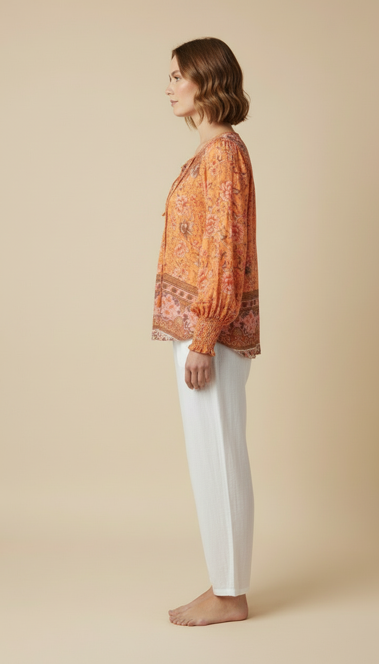 Elowen™ Bohemian Floral Blouse