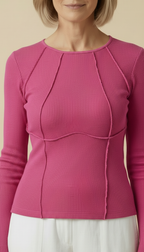 Alma™ – Long-sleeved Spring Top With Piping