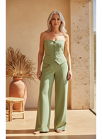 Bria™ – Strapless Buttoned Two-Piece Set
