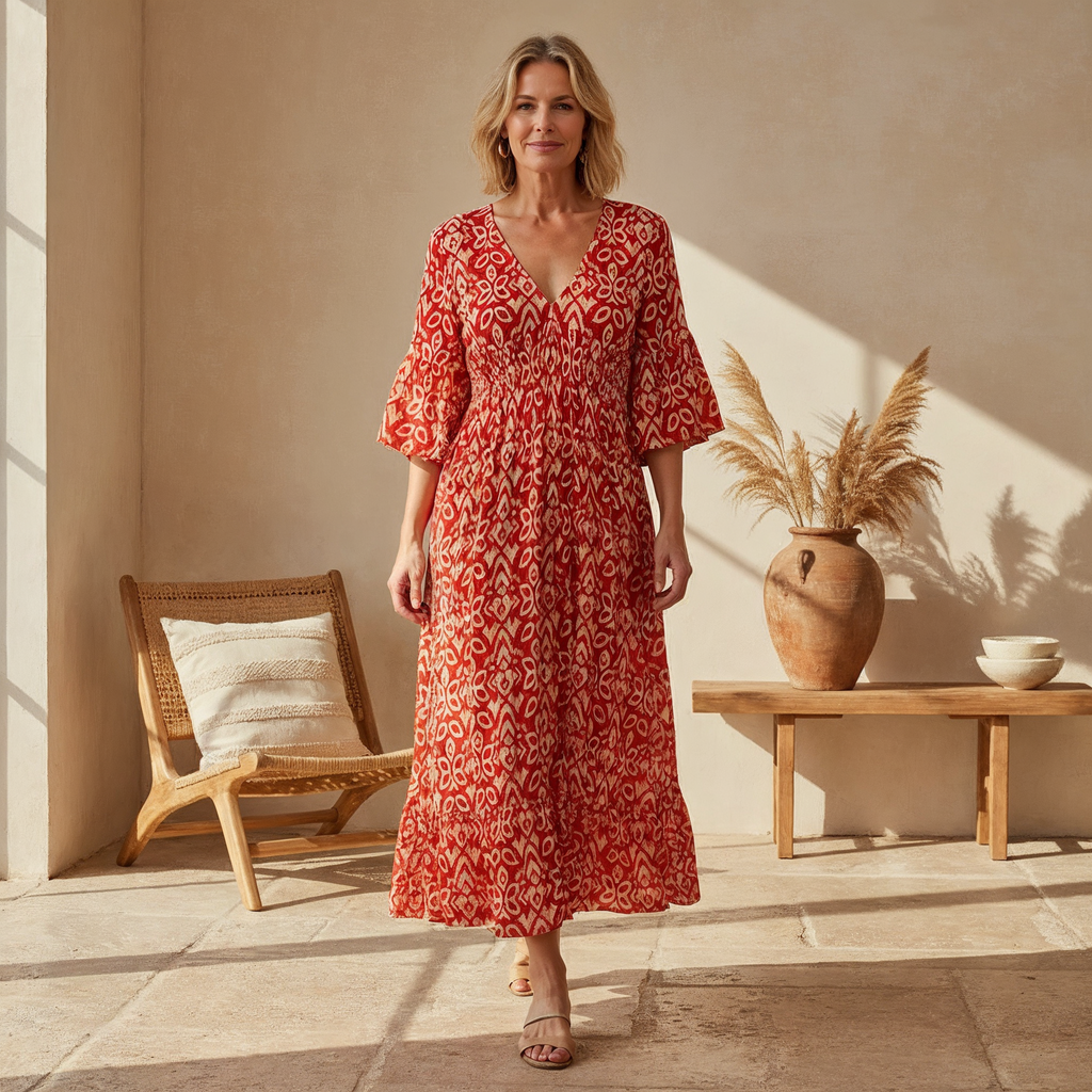 Nerida | Boho Everyday Print Dress