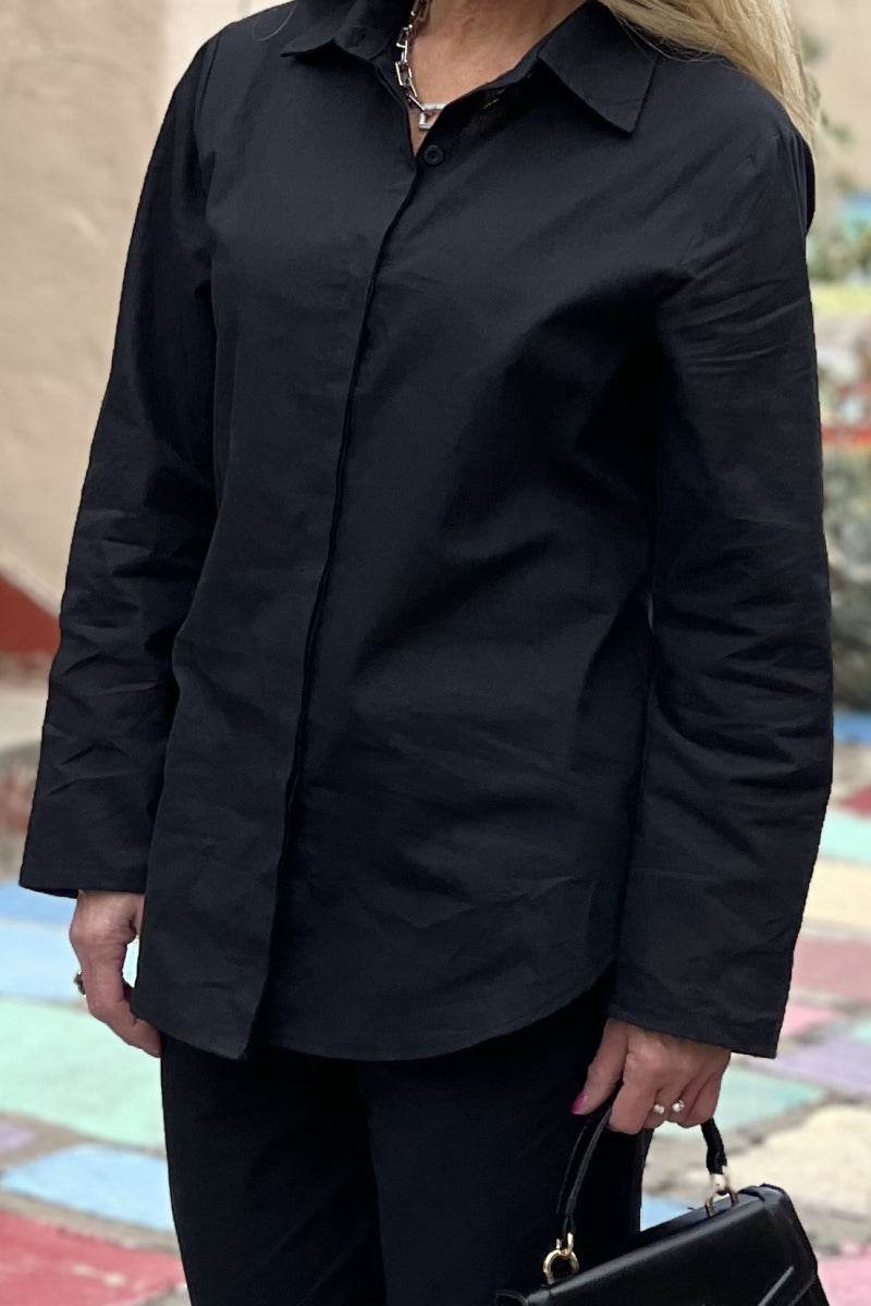 Adelaide™ – Oversized Cotton Shirt & Wide-Leg Pants Co-Ord Set